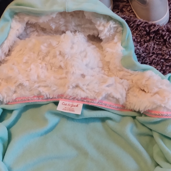 Cat & Jack light teal sweater with good.. - Picture 3 of 5